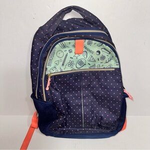 Fuel red camo backpack shoulder straps 3 zipper compartments